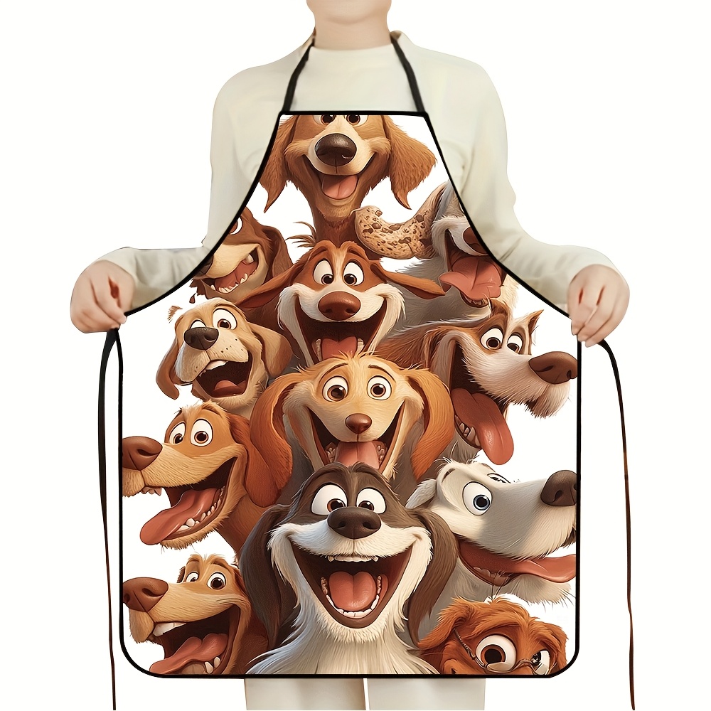 Printed Bibs Pack - Cartoon Dog Pack Apron – 8