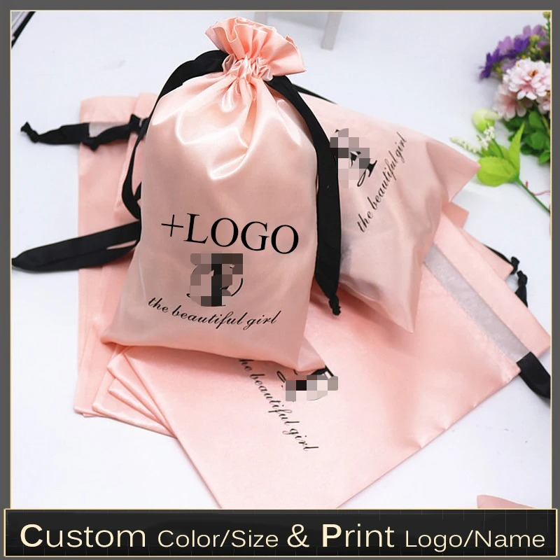 Baby Zebra Clothing - 20PCS Baby Pink Silk Satin Pouch