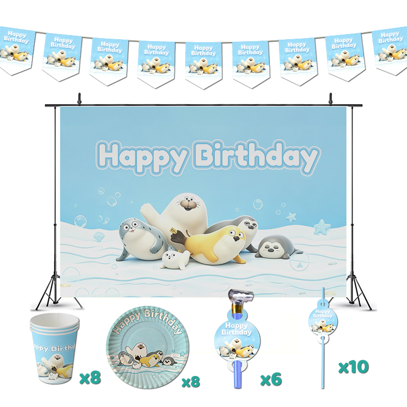 Baby Zebra Clothing - Angry Blob Seal Birthday Party Decorations