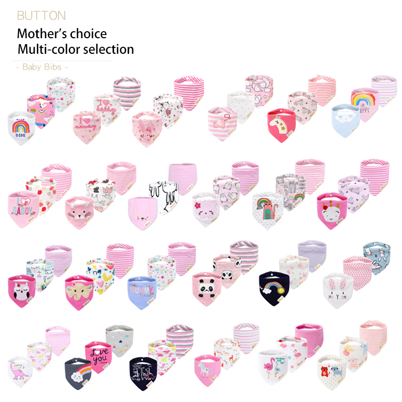 Printed Bibs Pack - Triangle towel Baby products children's bib