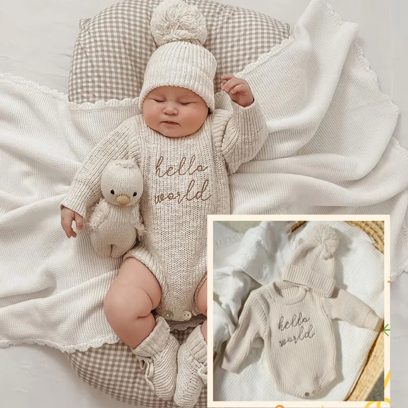Baby Clothing Brands - Ylsteed Hello World Knitting Newborn Photography