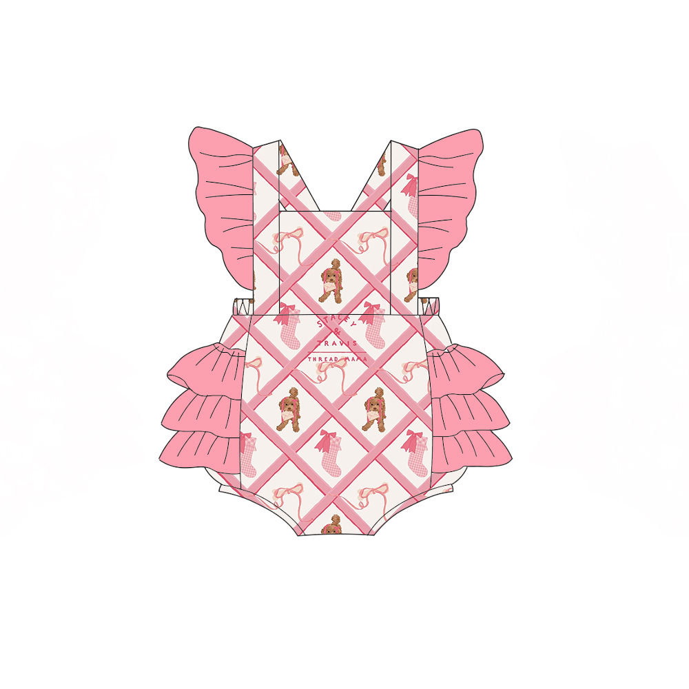 Baby Clothing Made In Usa - Boutique children's bodysuits with three-layer ruffles