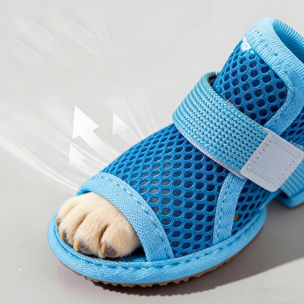 4Pcs Portable Mesh Dog Shoes S - Soft Sole Booties recension och pris
