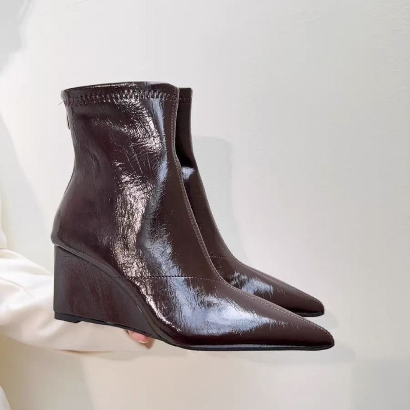 Wedge Heel Booties Fashion Poi - Soft Sole Booties recension och pris