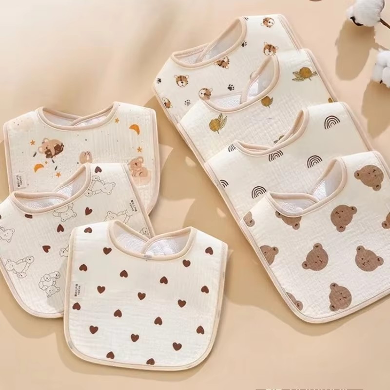 7pcs/pack Cartoon Print Baby B - Printed Bibs Pack recension och pris