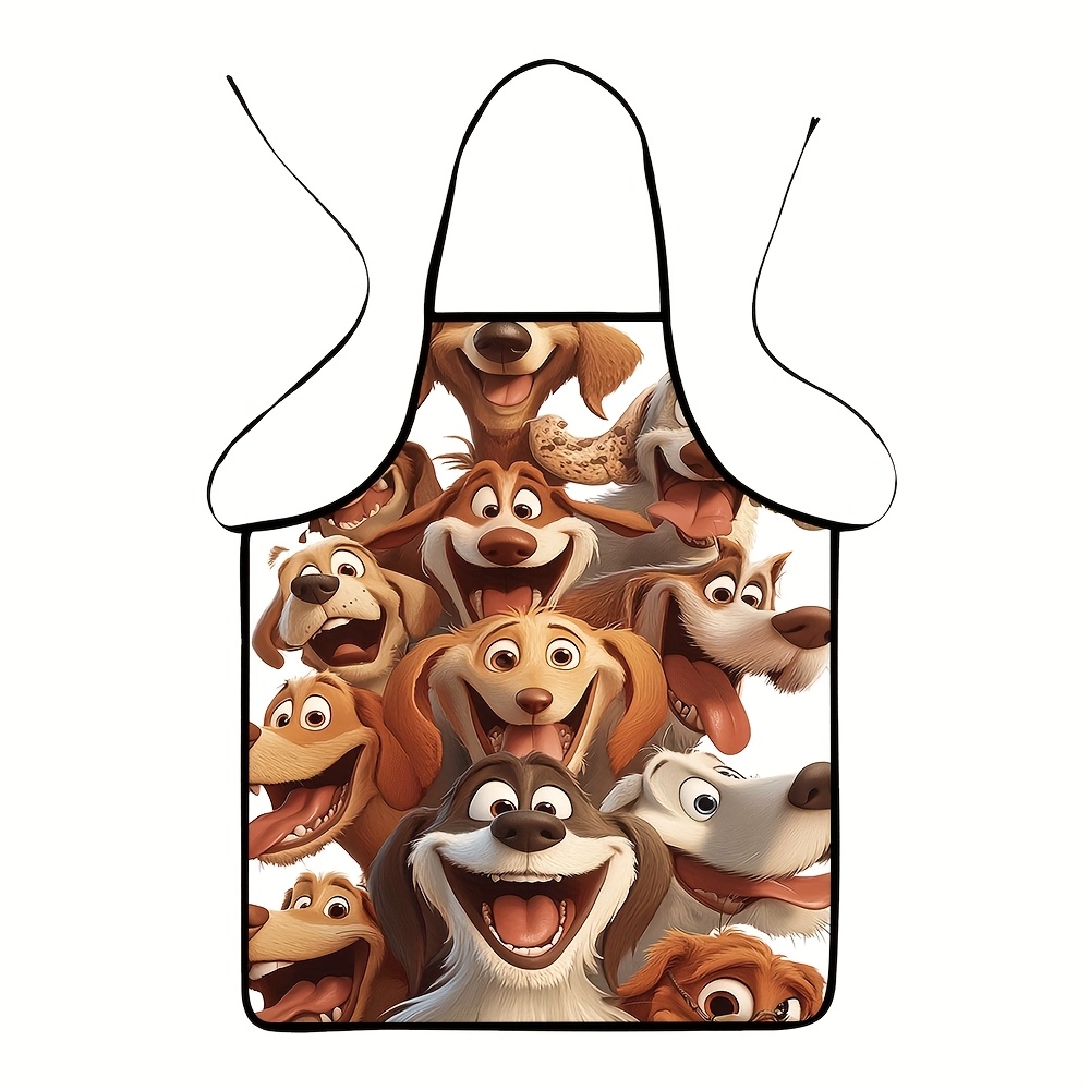 Cartoon Dog Pack Apron – 8 Pla - Printed Bibs Pack recension och pris