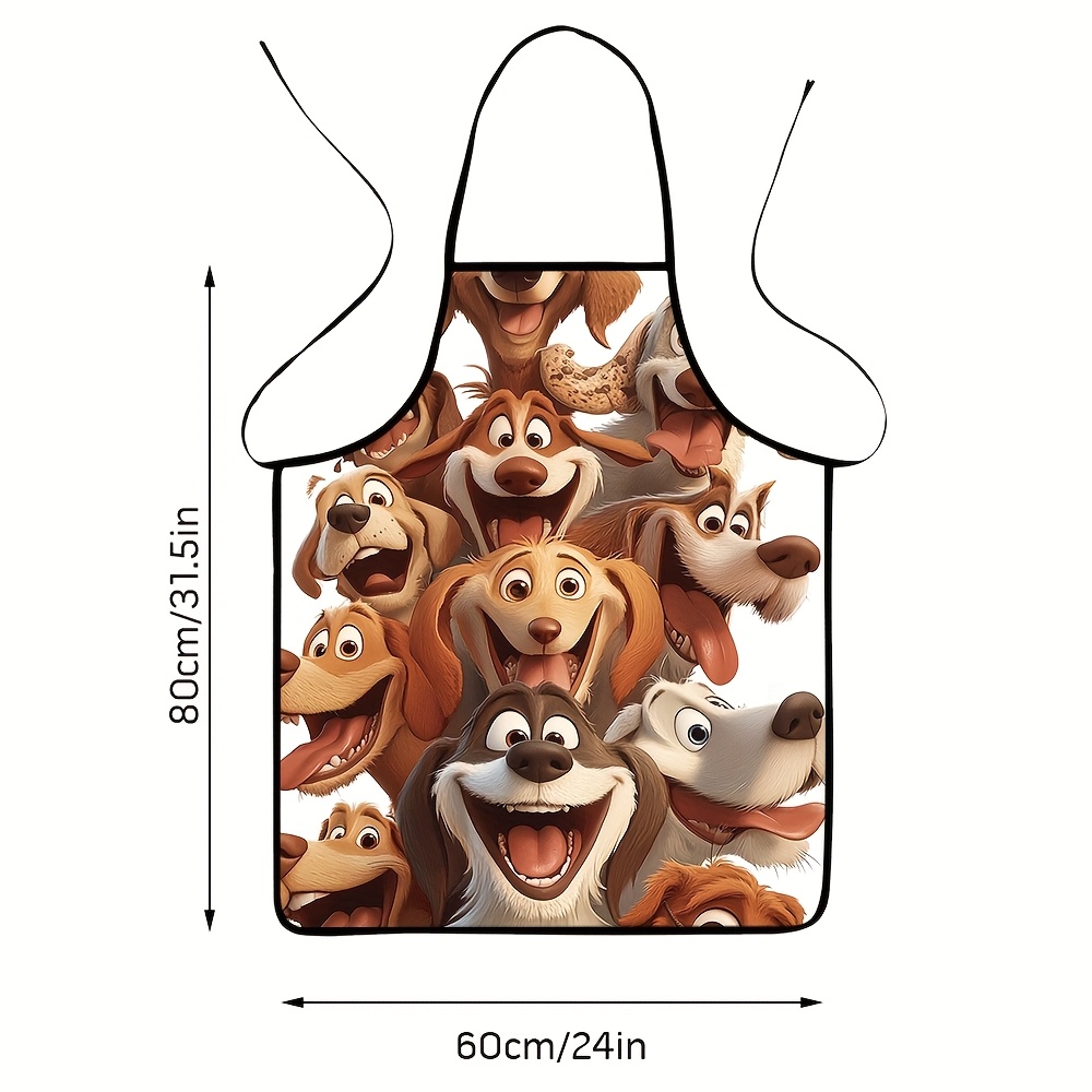 Cartoon Dog Pack Apron – 8 Pla - Printed Bibs Pack recension och pris