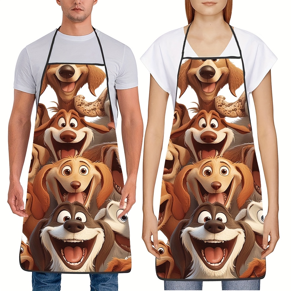 Cartoon Dog Pack Apron – 8 Pla - Printed Bibs Pack recension och pris