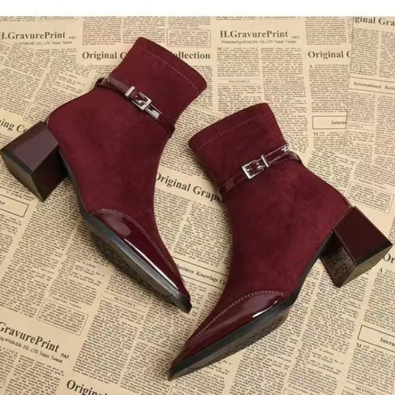 Belt Buckle Booties Fashion Sq - Soft Sole Booties recension och pris