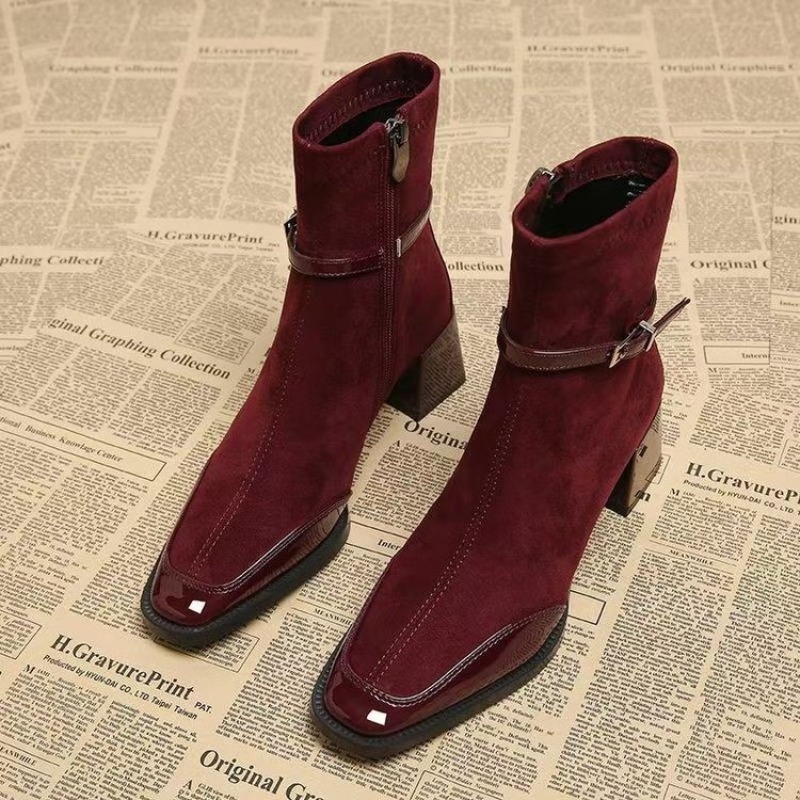 Belt Buckle Booties Fashion Sq - Soft Sole Booties recension och pris