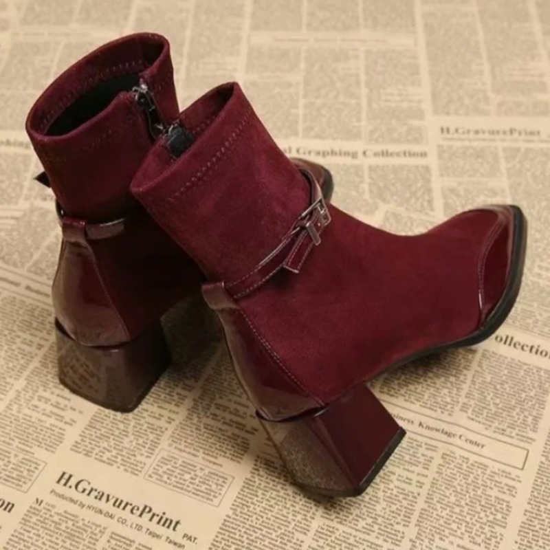 Belt Buckle Booties Fashion Sq - Soft Sole Booties recension och pris