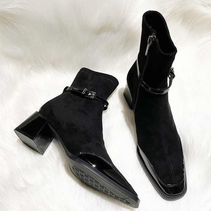 Belt Buckle Booties Fashion Sq - Soft Sole Booties recension och pris