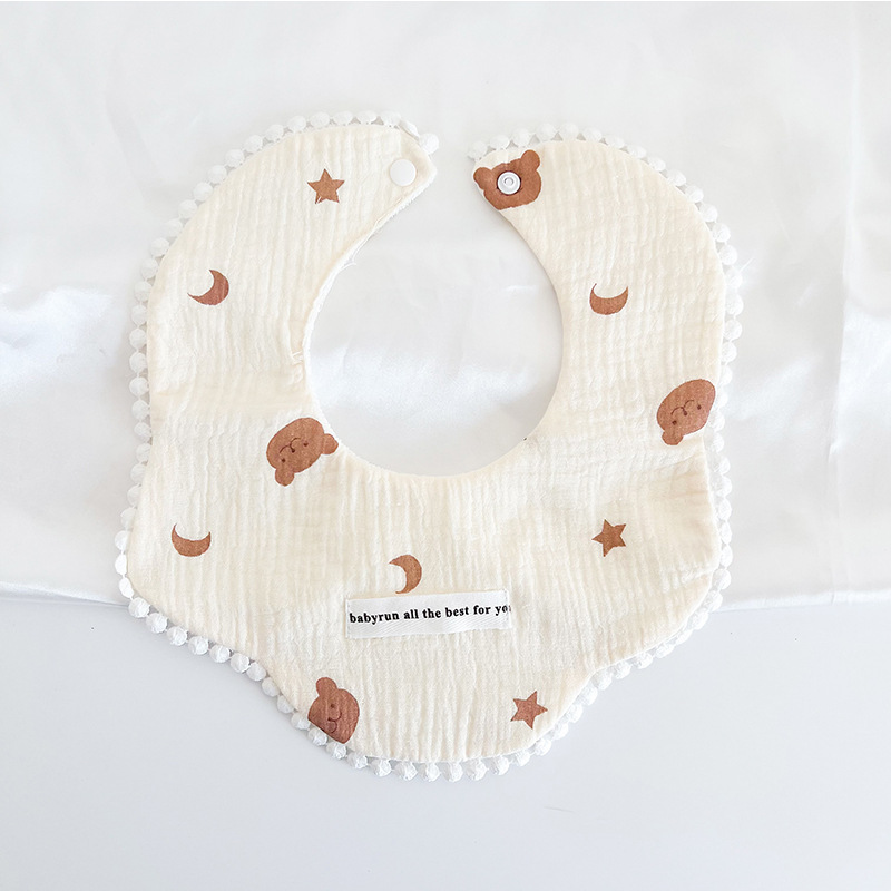 3pcs Pack Cotton Gauze Baby Gi - Printed Bibs Pack recension och pris
