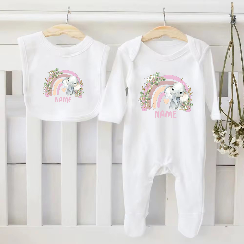 Personalised Baby Bibs & Rompe - Baby Clothing Name recension och pris