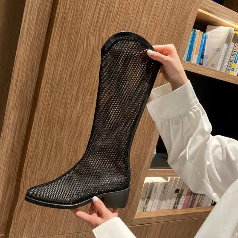 Mesh Tall Boots Summer New Rou - Soft Sole Booties recension och pris
