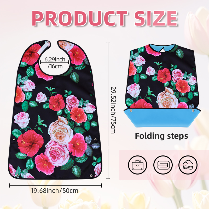 Waterproof Bib for Middle-Aged - Printed Bibs Pack recension och pris