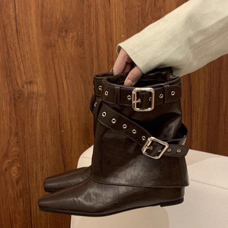 Belt Buckle Sleeve Low Heel Bo - Soft Sole Booties recension och pris