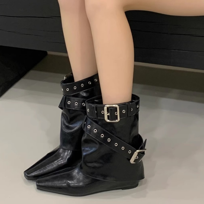 Belt Buckle Sleeve Low Heel Bo - Soft Sole Booties recension och pris